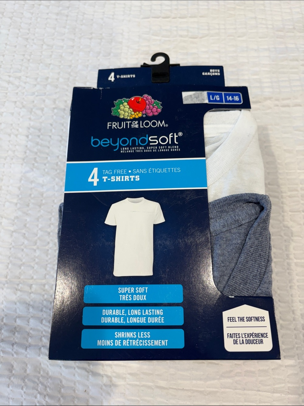 Fruit of the Loom Beyondsoft 4-Pack Boys T-Shirts
Size L 14/16